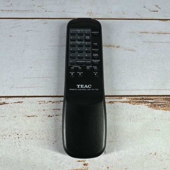 TEAC RC-1122 5 Disc CD Changer Remote Control TESTED Battery Cover - Picture 1 of 3